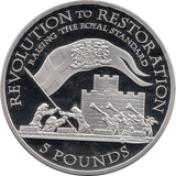 2010 SILVER PROOF FIVE POUND REVOLUTION TO RESTORATION CHARLES I RASES THE ROYAL REF 3 - SILVER PROOF COMMEMORATIVE - Cambridgeshire Coins