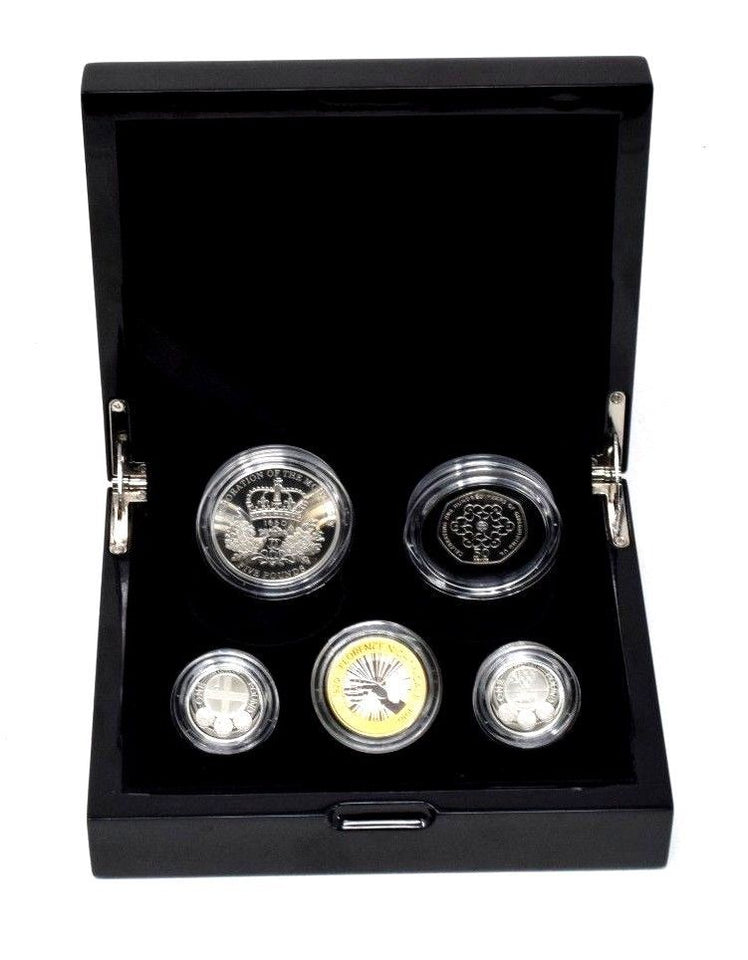 2010 The UK Silver Piedfort Proof Coin Collection BOX + COA Royal Mint - Silver Proof Piedfort - Cambridgeshire Coins