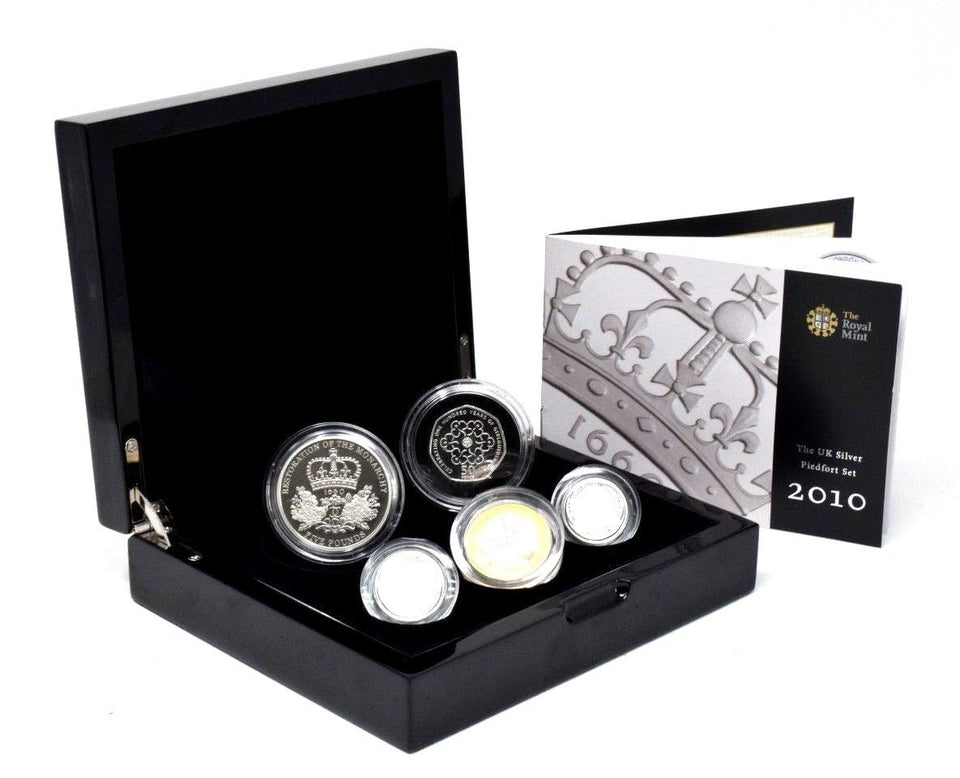 2010 The UK Silver Piedfort Proof Coin Collection BOX + COA Royal Mint - Silver Proof Piedfort - Cambridgeshire Coins