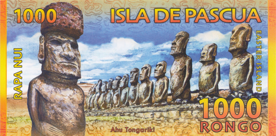 2011 1000 RONGO BANKNOTE EASTER ISLAND PRIVATE ISSUE REF 1176 - World Banknotes - Cambridgeshire Coins