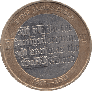 2011 £2 CIRCULATED KING JAMES BIBLE - £2 CIRCULATED - Cambridgeshire Coins