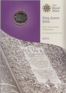 2011 £2 UNCIRCULATED PRESENTATION PACK KING JAMES BIBLE - £2 BU PACK - Cambridgeshire Coins