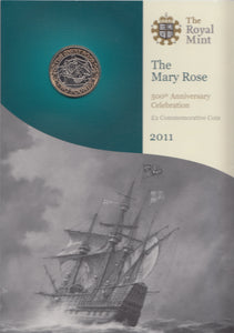 2011 £2 UNCIRCULATED PRESENTATION PACK MARY ROSE - £2 BU PACK - Cambridgeshire Coins