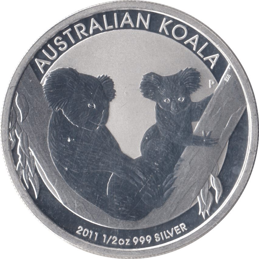 2011 AUSTRALIA KOALA 1/2 OZ SILVER FIFTY CENTS - SILVER WORLD COINS - Cambridgeshire Coins