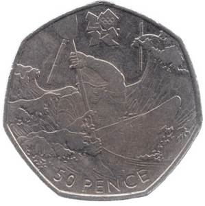 2011 CIRCULATED LONDON OLYMPIC 2012 50p CANOEING/KAYAK - 50p Circulated Olympic - Cambridgeshire Coins