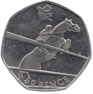 2011 CIRCULATED LONDON OLYMPIC 2012 50p EQUESTRIAN - 50p Circulated Olympic - Cambridgeshire Coins