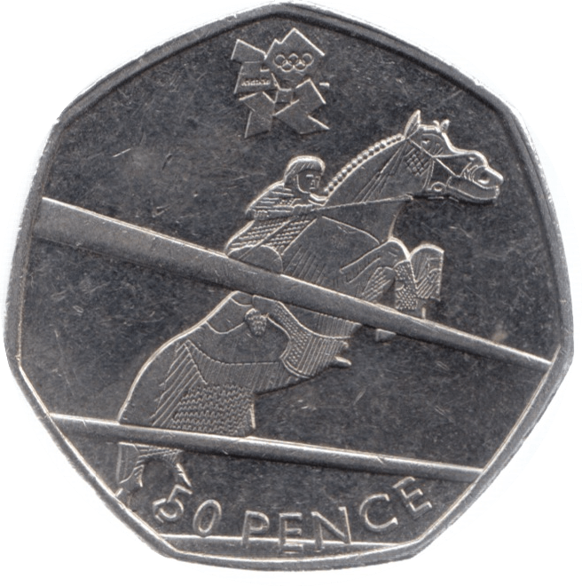 2011 CIRCULATED LONDON OLYMPIC 2012 50p EQUESTRIAN - 50p Circulated Olympic - Cambridgeshire Coins