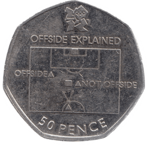 2011 CIRCULATED LONDON OLYMPIC 2012 50p FOOTBALL - 50p Circulated Olympic - Cambridgeshire Coins