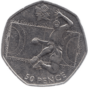 2011 CIRCULATED LONDON OLYMPIC 2012 50p HANDBALL - 50p Circulated Olympic - Cambridgeshire Coins