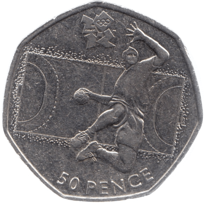 2011 CIRCULATED LONDON OLYMPIC 2012 50p HANDBALL - 50p Circulated Olympic - Cambridgeshire Coins