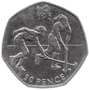 2011 CIRCULATED LONDON OLYMPIC 2012 50p HOCKEY - 50p Circulated Olympic - Cambridgeshire Coins