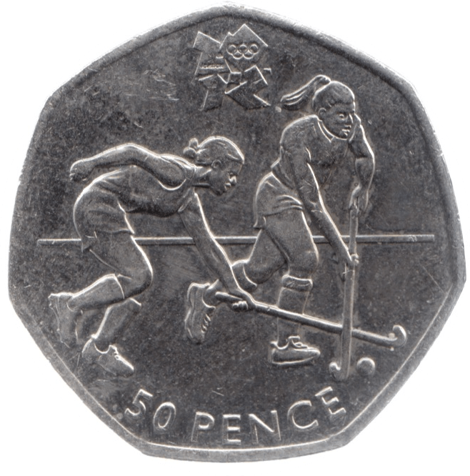 2011 CIRCULATED LONDON OLYMPIC 2012 50p HOCKEY - 50p Circulated Olympic - Cambridgeshire Coins