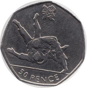 2011 CIRCULATED LONDON OLYMPIC 2012 50p JUDO - 50p Circulated Olympic - Cambridgeshire Coins