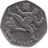 2011 CIRCULATED LONDON OLYMPIC 2012 50p TAEKWANDO - 50p Circulated Olympic - Cambridgeshire Coins