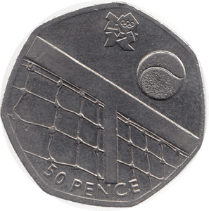 2011 CIRCULATED LONDON OLYMPIC 2012 50p TENNIS - 50p Circulated Olympic - Cambridgeshire Coins