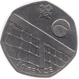 2011 CIRCULATED LONDON OLYMPIC 2012 50p TENNIS - 50p Circulated Olympic - Cambridgeshire Coins