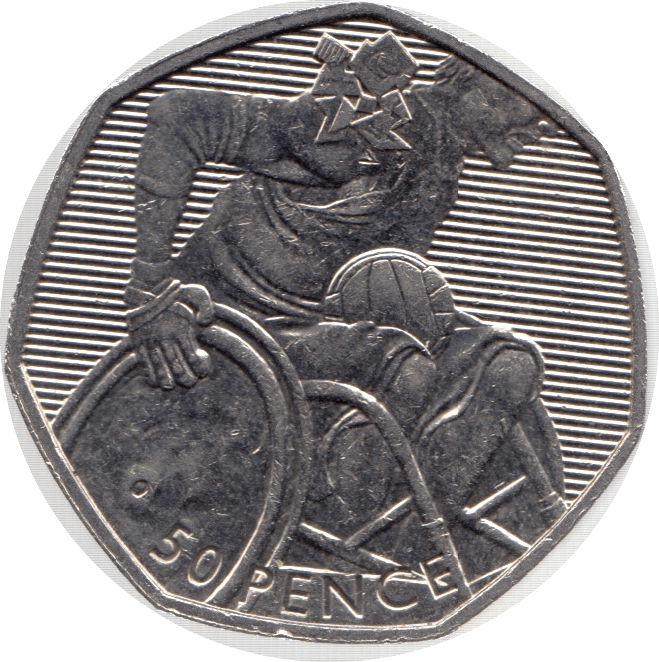 2011 CIRCULATED LONDON OLYMPIC 2012 50p WHEELCHAIR RUGBY - 50p Circulated Olympic - Cambridgeshire Coins