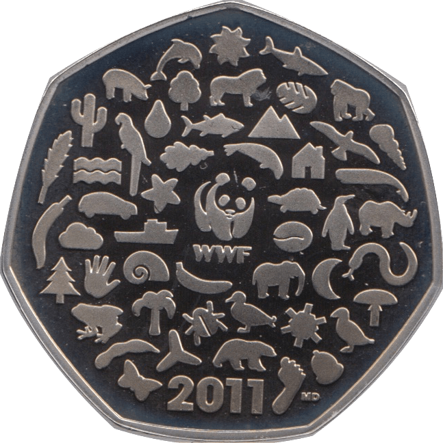 2011 FIFTY PENCE PROOF WORLD WILDLIFE FUND 50TH - 50p Proof - Cambridgeshire Coins