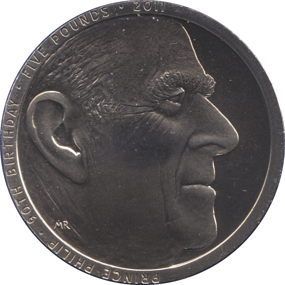 2011 FIVE POUND £5 PRINCE PHILIP 90TH BIRTHDAY BRILLIANT UNCIRCULATED BU - £5 BU - Cambridgeshire Coins