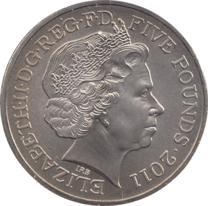 2011 FIVE POUND £5 WILLIAM AND CATHERINE BRILLIANT UNCIRCULATED BU - £5 BU - Cambridgeshire Coins