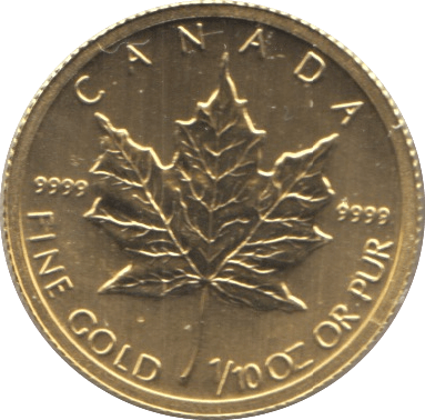 2011 GOLD 1/10 OZ FIVE DOLLAR MAPLE - Gold World Coins - Cambridgeshire Coins