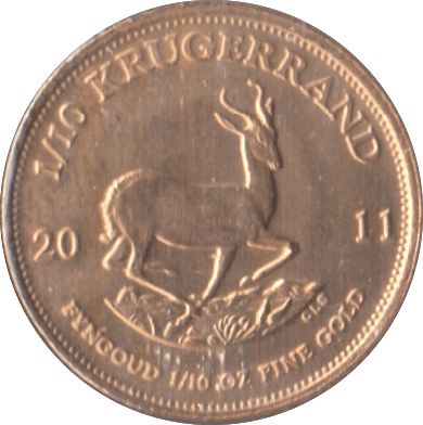 2011 GOLD KRUGERRAND 1/10TH OUNCE ( UNC ) SOUTH AFRICA - Gold World Coins - Cambridgeshire Coins