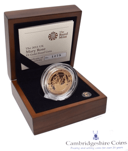 2011 Gold Proof £2 Two Pound Mary Rose Coin BOX + COA Bullion Double Sovereign - Gold Proof £2 - Cambridgeshire Coins