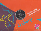 2011 Royal Mint London 2012 Olympic 50p Sports Collection Pack BU Album Archery - 50p Olympic BU Pack - Cambridgeshire Coins