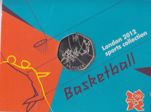 2011 Royal Mint London 2012 Olympic 50p Sports Collection Pack BU Album Basketball - 50p Olympic BU Pack - Cambridgeshire Coins