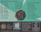 2011 Royal Mint London 2012 Olympic 50p Sports Collection Pack BU Album Boxing - 50p Olympic BU Pack - Cambridgeshire Coins