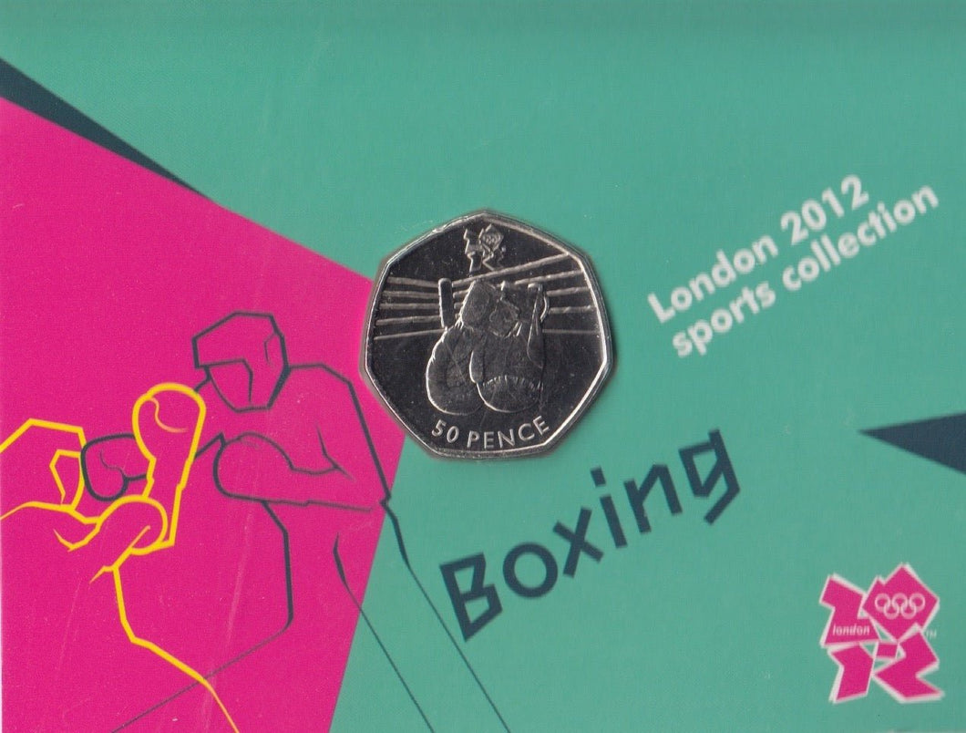 2011 Royal Mint London 2012 Olympic 50p Sports Collection Pack BU Album Boxing - 50p Olympic BU Pack - Cambridgeshire Coins