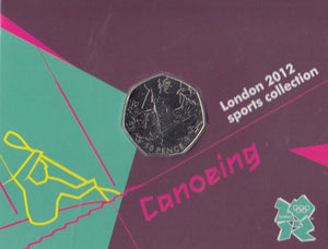2011 Royal Mint London 2012 Olympic 50p Sports Collection Pack BU Album Canoeing - 50p Olympic BU Pack - Cambridgeshire Coins