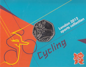 2011 Royal Mint London 2012 Olympic 50p Sports Collection Pack BU Album Cycling - 50p Olympic BU Pack - Cambridgeshire Coins