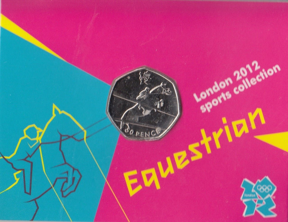 2011 Royal Mint London 2012 Olympic 50p Sports Collection Pack BU Album Equestrian - 50p Olympic BU Pack - Cambridgeshire Coins