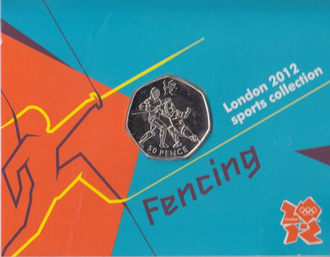 2011 Royal Mint London 2012 Olympic 50p Sports Collection Pack BU Album Fencing - 50p Olympic BU Pack - Cambridgeshire Coins