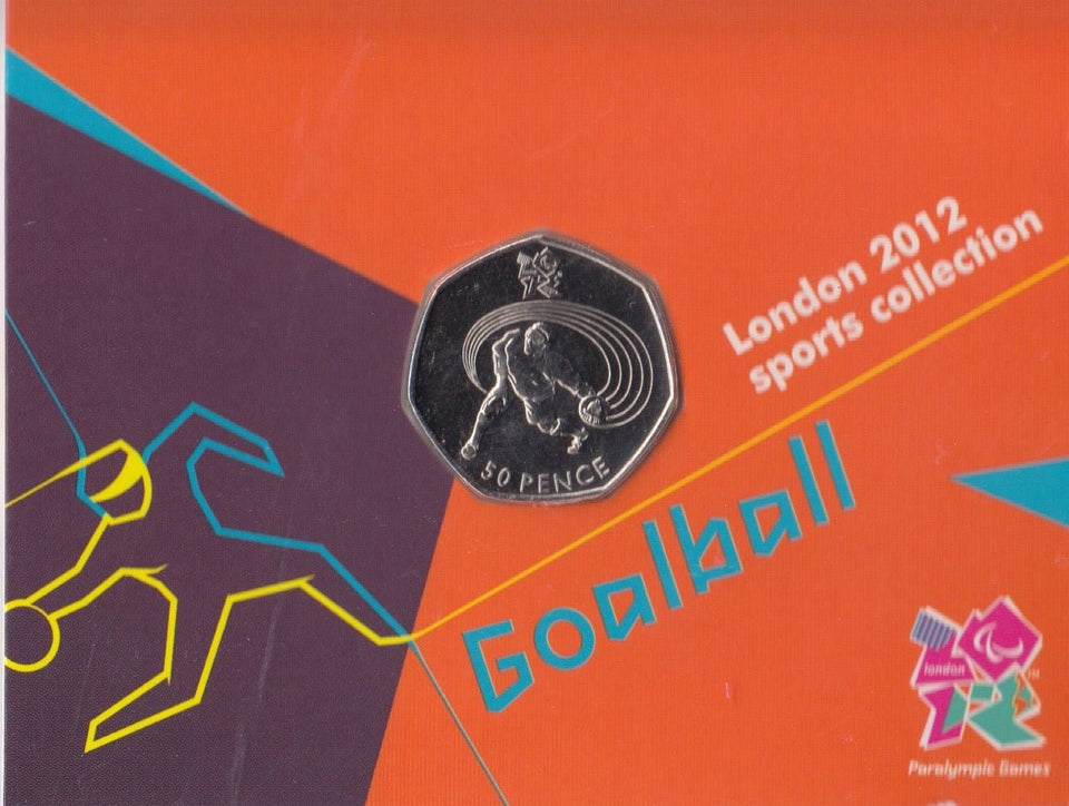 2011 Royal Mint London 2012 Olympic 50p Sports Collection Pack BU Album Goal Ball - 50p Olympic BU Pack - Cambridgeshire Coins