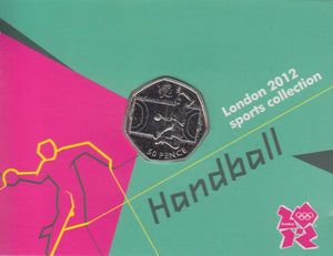 2011 Royal Mint London 2012 Olympic 50p Sports Collection Pack BU Album Handball - 50p Olympic BU Pack - Cambridgeshire Coins
