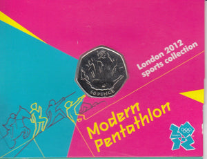 2011 Royal Mint London 2012 Olympic 50p Sports Collection Pack BU Album Modern Pentathlon - 50p Olympic BU Pack - Cambridgeshire Coins