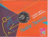 2011 Royal Mint London 2012 Olympic 50p Sports Collection Pack BU Album Table Tennis - 50p Olympic BU Pack - Cambridgeshire Coins