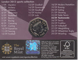 2011 Royal Mint London 2012 Olympic 50p Sports Collection Pack BU Album Taekwndo - 50p Olympic BU Pack - Cambridgeshire Coins
