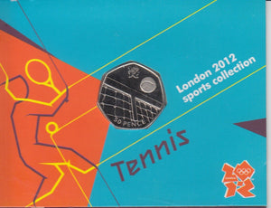 2011 Royal Mint London 2012 Olympic 50p Sports Collection Pack BU Album Tennis - 50p Olympic BU Pack - Cambridgeshire Coins