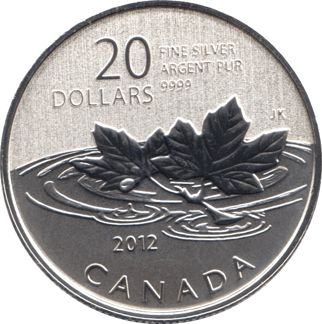 2011 SILVER 20 DOLLARS ROYAL CANADIAN MAPLE LEAF MINT WITH COA - SILVER WORLD COINS - Cambridgeshire Coins