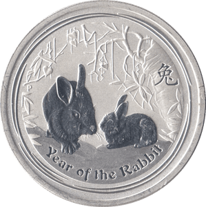 2011 SILVER AUSTRALIA YEAR OF THE RABBIT 30 CENT - SILVER WORLD COINS - Cambridgeshire Coins