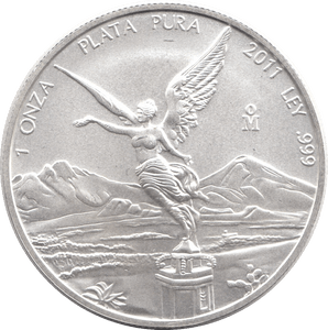2011 SILVER MEXICAN LIBERTAD 1oz .999 FINE SILVER IN CAPSULE - SILVER WORLD COINS - Cambridgeshire Coins