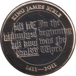 2011 TWO POUND £2 KING JAMES BIBLE BRILLIANT UNCIRCULATED BU - £2 BU - Cambridgeshire Coins