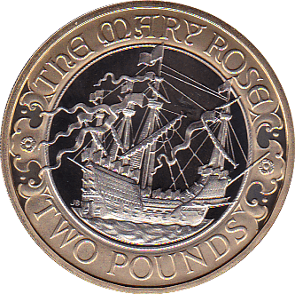 2011 TWO POUND £2 PROOF COIN MARY ROSE 500TH ANNIVERSARY - £2 Proof - Cambridgeshire Coins