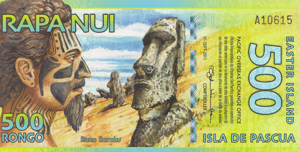 2012 500 RONGO BANKNOTE EASTER ISLAND REF 1142 - World Banknotes - Cambridgeshire Coins