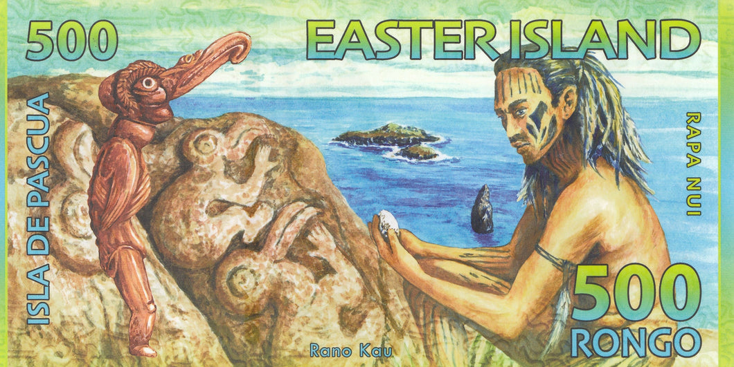 2012 500 RONGO BANKNOTE EASTER ISLAND REF 1142 - World Banknotes - Cambridgeshire Coins