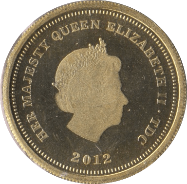 2012 Gold Coin 2012 9ct GOLD PROOF HALFCROWN TRISTAN DA CUNHA SILVER WORLD COINS ...
