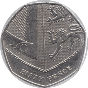 2012 CIRCULATED 50P SHIELD COAT OF ARMS - 50P CIRCULATED - Cambridgeshire Coins